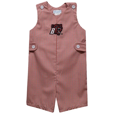 Infant Vive La Fete Red Bridgewater State Bears Gingham Jon Romper