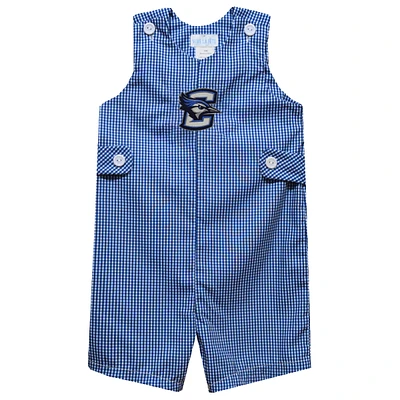 Infant Vive La Fete Blue Creighton Bluejays Gingham Jon Romper