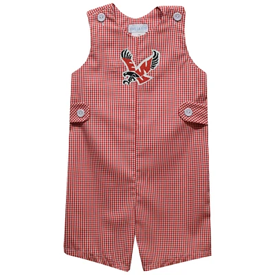 Infant Vive La Fete Red Eastern Washington Eagles Gingham Jon Romper