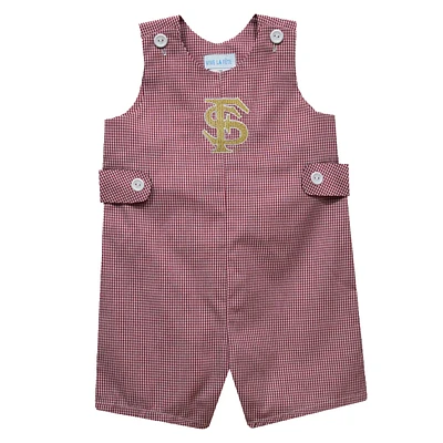 Infant Vive La Fete Garnet Florida State Seminoles Gingham Jon Romper