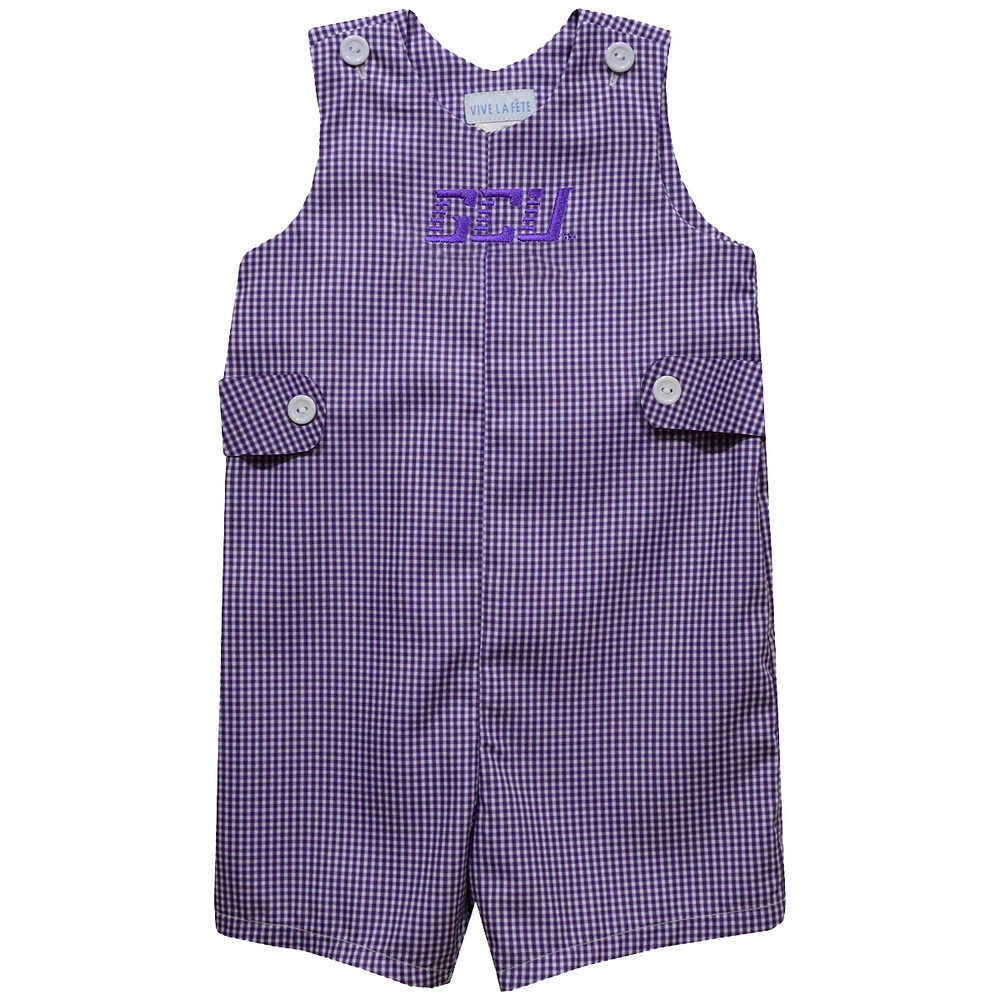 Infant Vive La Fete Purple Grand Canyon Antelopes Gingham Jon Romper