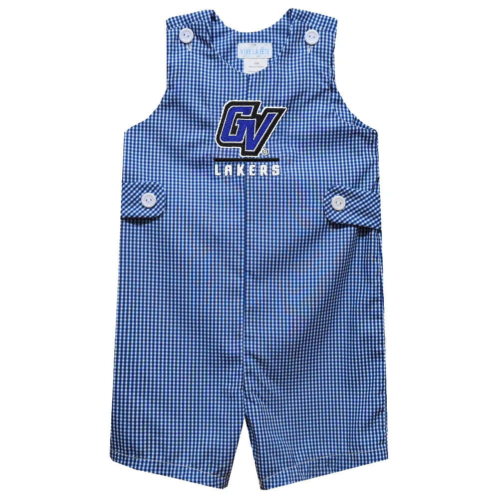 Infant Vive La Fete Blue Grand Valley State Lakers Gingham Jon Romper