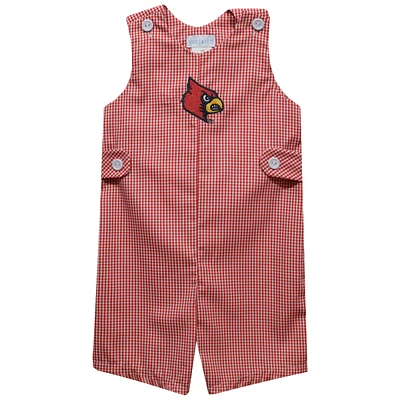 Infant Vive La Fete Red Louisville Cardinals Gingham Jon Romper
