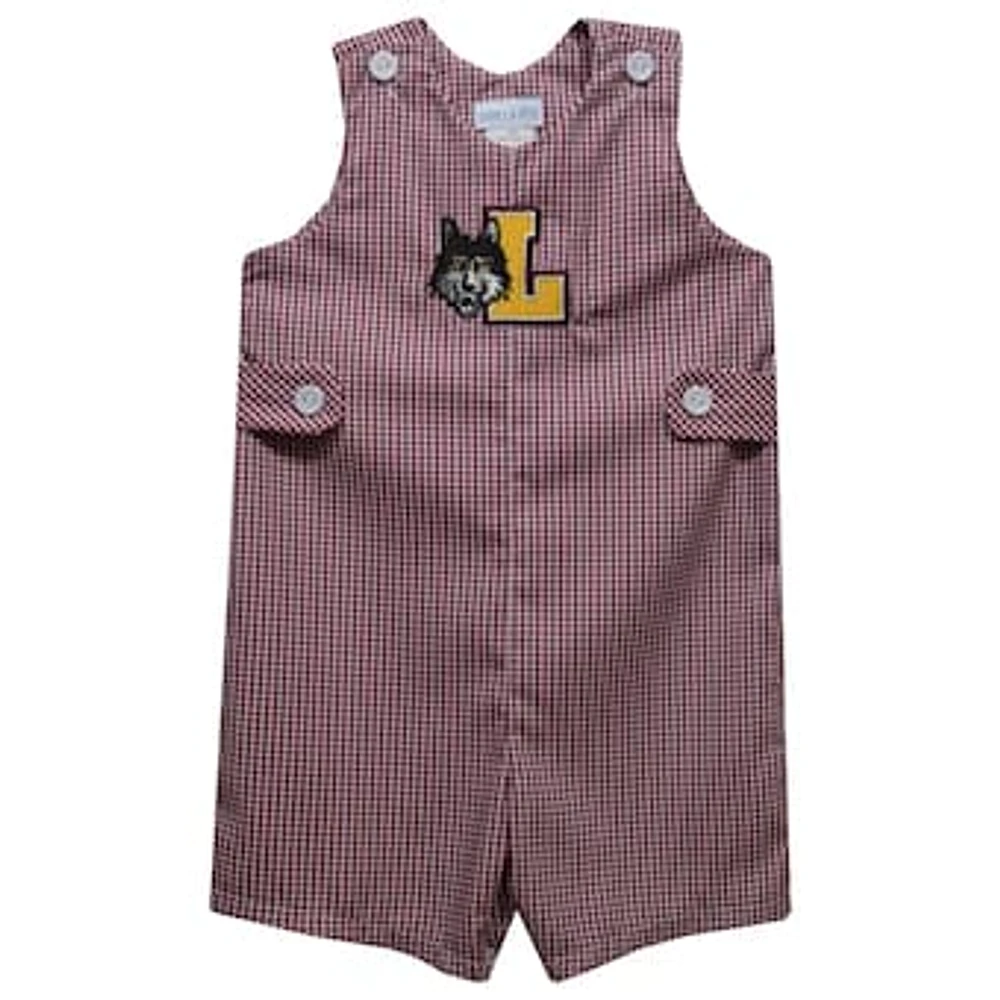 Infant Vive La Fete Maroon Loyola Chicago Ramblers Gingham Jon Romper