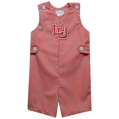 Infant Vive La Fete Red Lamar Cardinals Gingham Jon Romper