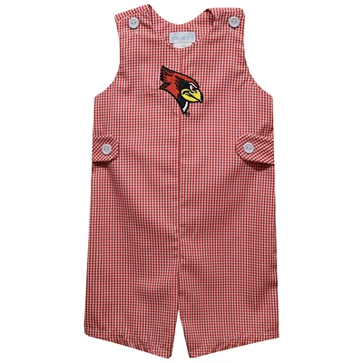 Infant Vive La Fete Red Illinois State Redbirds Gingham Jon Romper