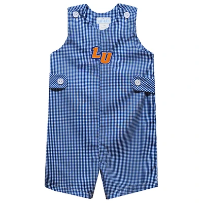 Infant Vive La Fete Blue Lincoln Lions Gingham Jon Romper