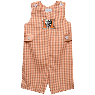 Infant Vive La Fete Orange Mercer Bears Gingham Jon Romper