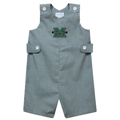 Infant Vive La Fete Kelly Green Marshall Thundering Herd Gingham Jon Romper