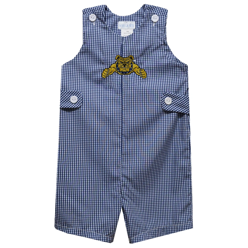 Infant Vive La Fete Navy North Carolina A&T Aggies Gingham Jon Romper