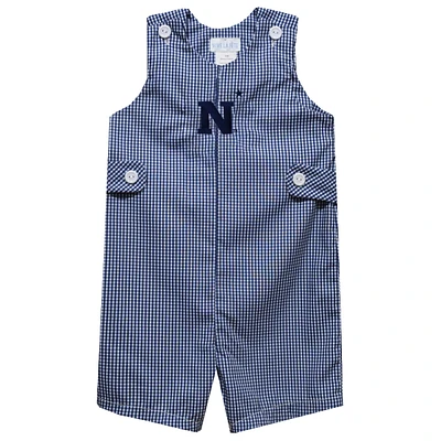 Infant Vive La Fete Navy Midshipmen Gingham Jon Romper