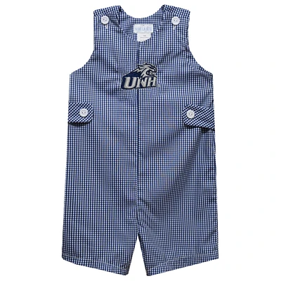 Infant Vive La Fete Navy New Hampshire Wildcats Gingham Jon Romper