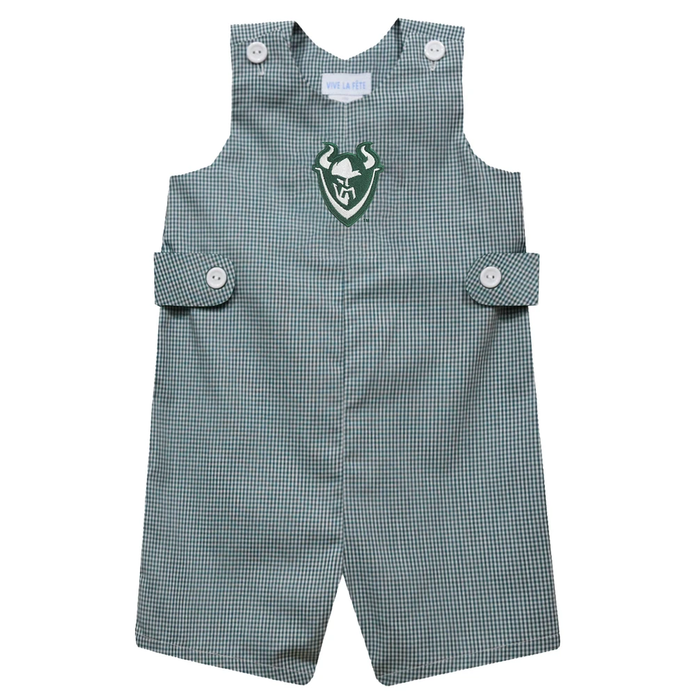 Infant Vive La Fete Green Portland State Vikings Gingham Jon Romper