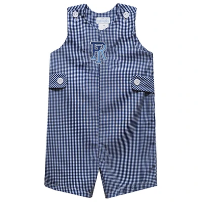 Infant Vive La Fete Navy Rhode Island Rams Gingham Jon Romper