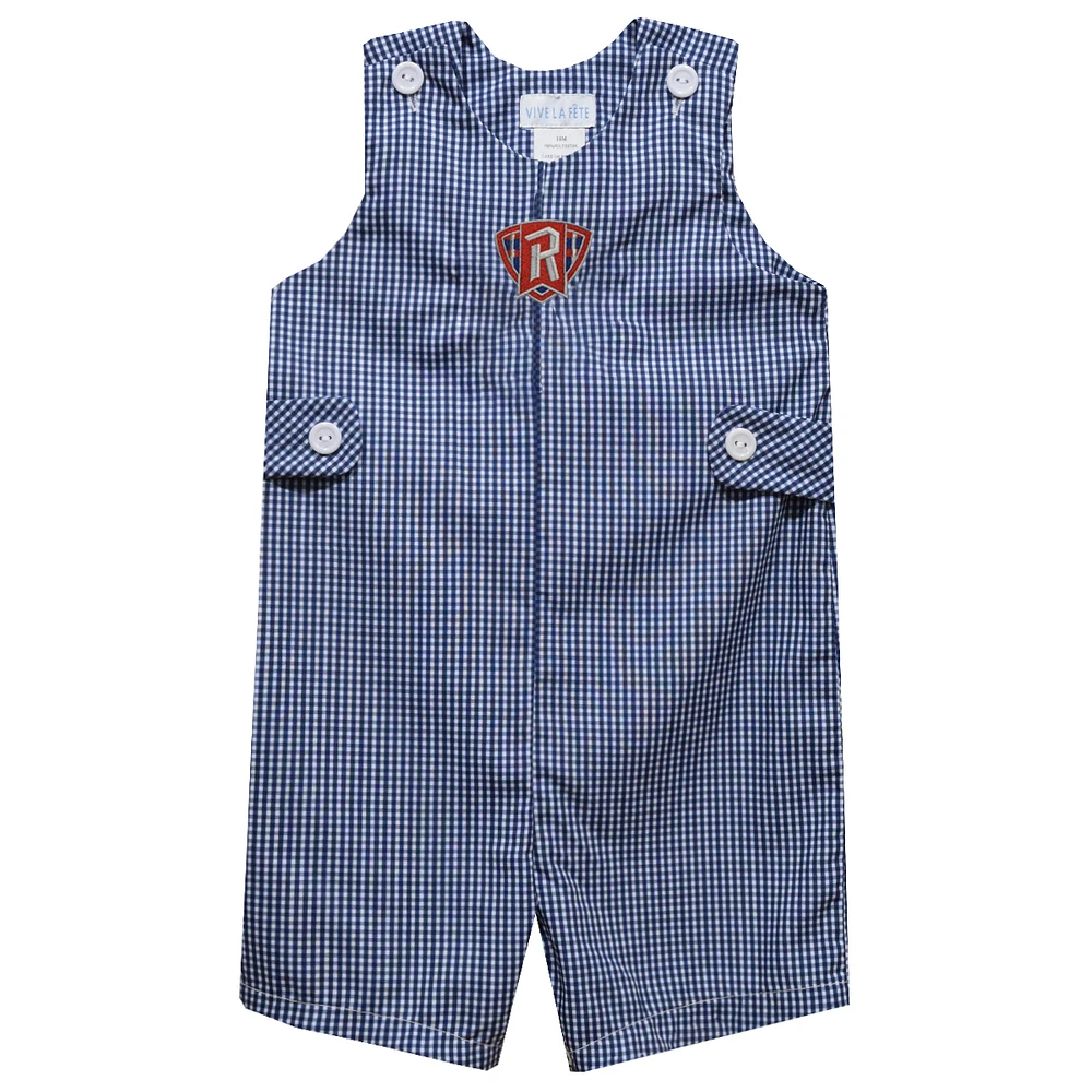 Infant Vive La Fete Navy Radford Highlanders Gingham Jon Romper