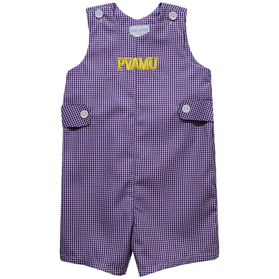 Infant Vive La Fete Purple Prairie View A&M Panthers Gingham Jon Romper