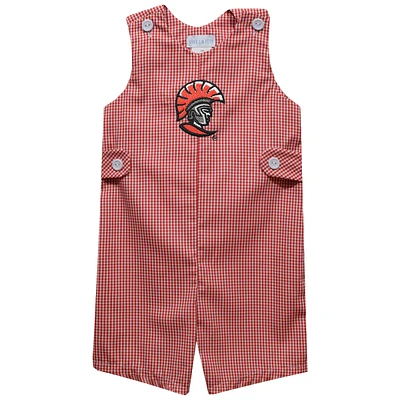 Infant Vive La Fete Red Tampa Spartans Gingham Jon Romper