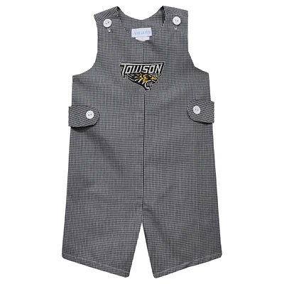 Infant Vive La Fete Black Towson Tigers Gingham Jon Romper