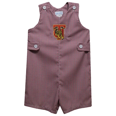 Infant Vive La Fete Crimson Tuskegee Golden Tigers Gingham Jon Romper
