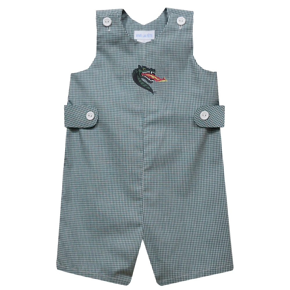 Infant Vive La Fete Green UAB Blazers Gingham Jon Romper