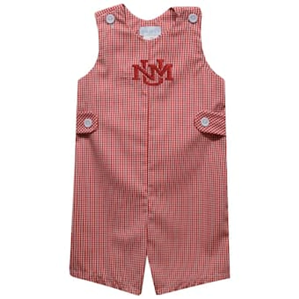 Infant Vive La Fete Cherry New Mexico Lobos Gingham Jon Romper