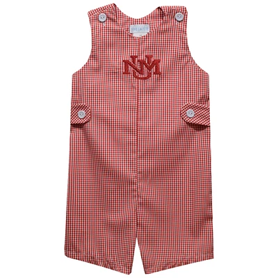 Infant Vive La Fete Cherry New Mexico Lobos Gingham Jon Romper