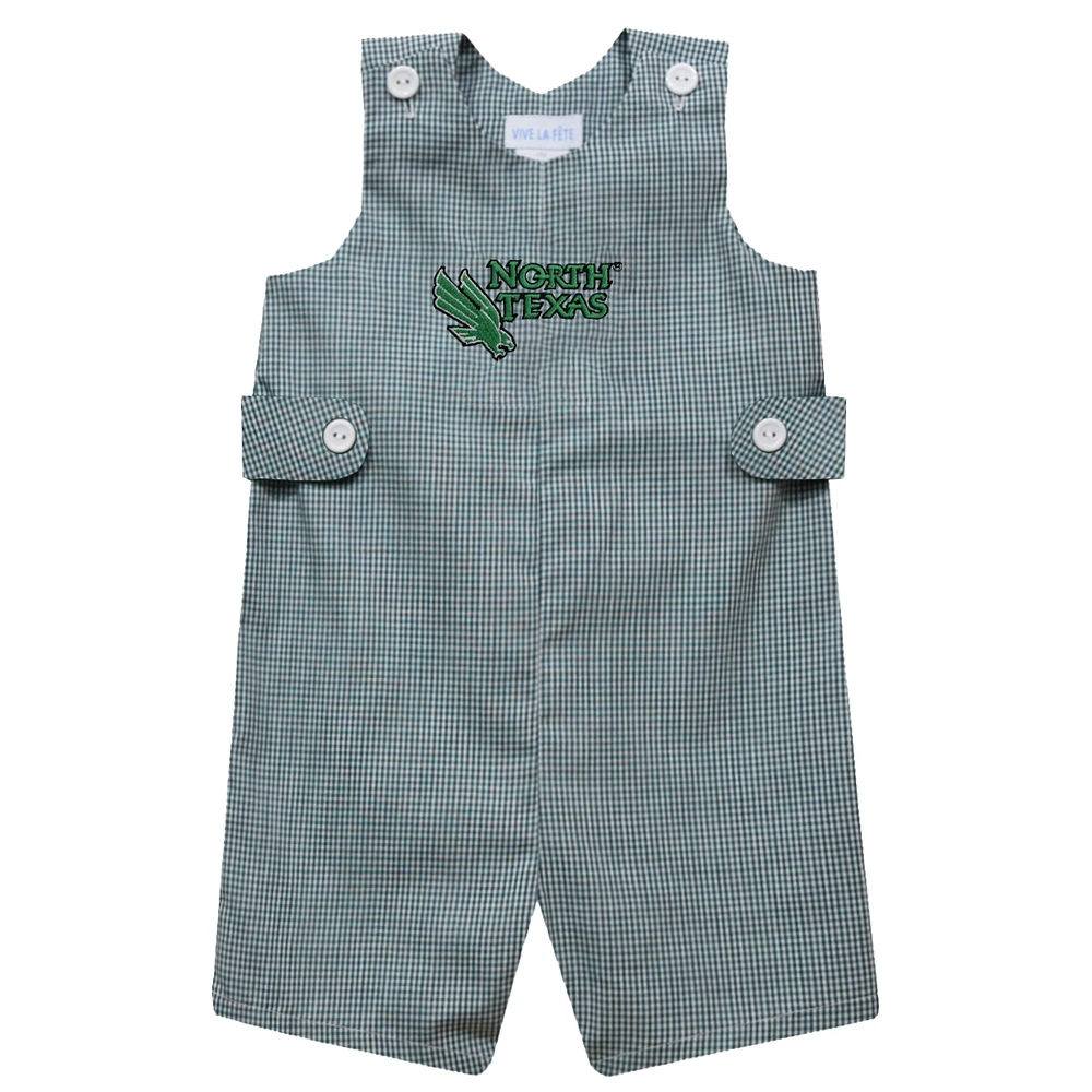Infant Vive La Fete Kelly Green North Texas Mean Gingham Jon Romper