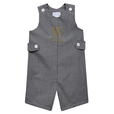 Infant Vive La Fete Black Wofford Terriers Gingham Jon Romper