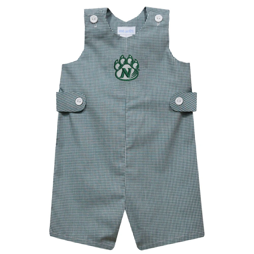 Infant Vive La Fete Green Northwest Missouri State Bearcats Gingham Jon Romper