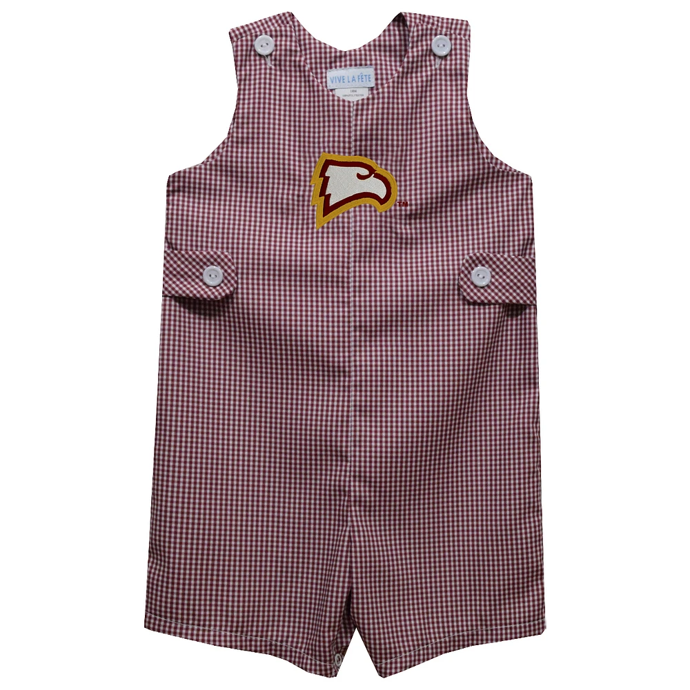Infant Vive La Fete Garnet Winthrop Eagles Gingham Jon Romper