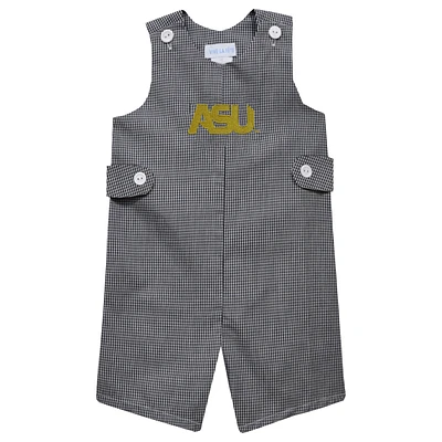 Toddler Vive La Fete Black Alabama State Hornets Gingham Jon Romper