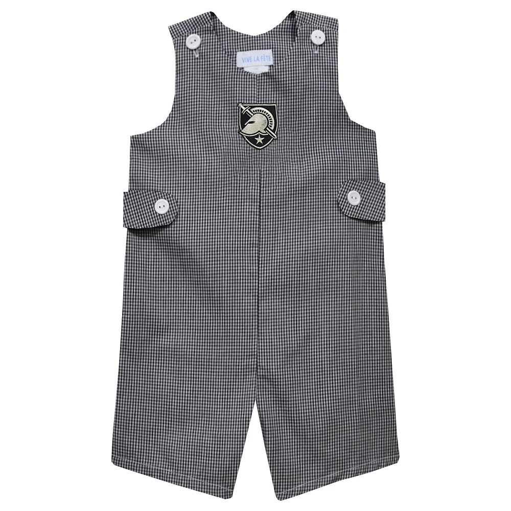Toddler Vive La Fete Black Army Knights Gingham Jon Romper