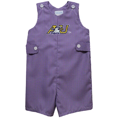 Toddler Vive La Fete Purple Ashland Eagles Gingham Jon Romper
