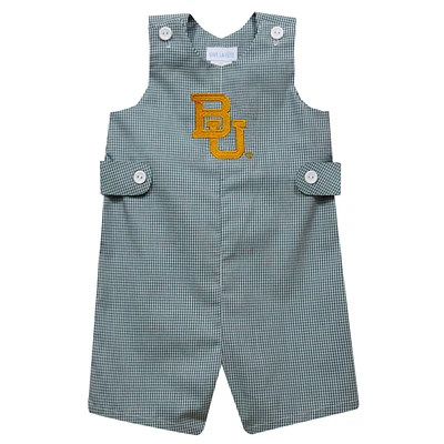 Toddler Vive La Fete Green Baylor Bears Gingham Jon Romper