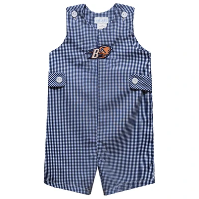 Toddler Vive La Fete Blue Bucknell Bison Gingham Jon Romper