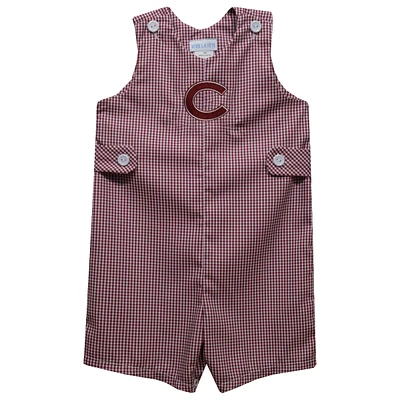 Toddler Vive La Fete Maroon Colgate Raiders Gingham Jon Romper