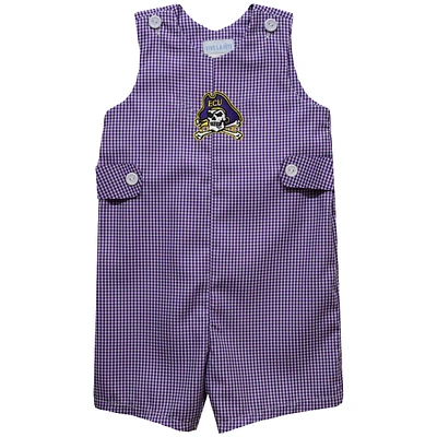 Toddler Vive La Fete Purple ECU Pirates Gingham Jon Romper