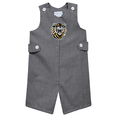 Toddler Vive La Fete Black Fort Hays State Tigers Gingham Jon Romper