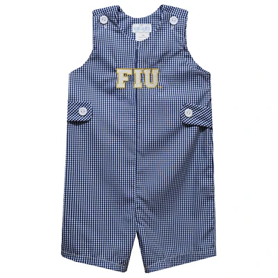 Toddler Vive La Fete Navy FIU Panthers Gingham Jon Romper