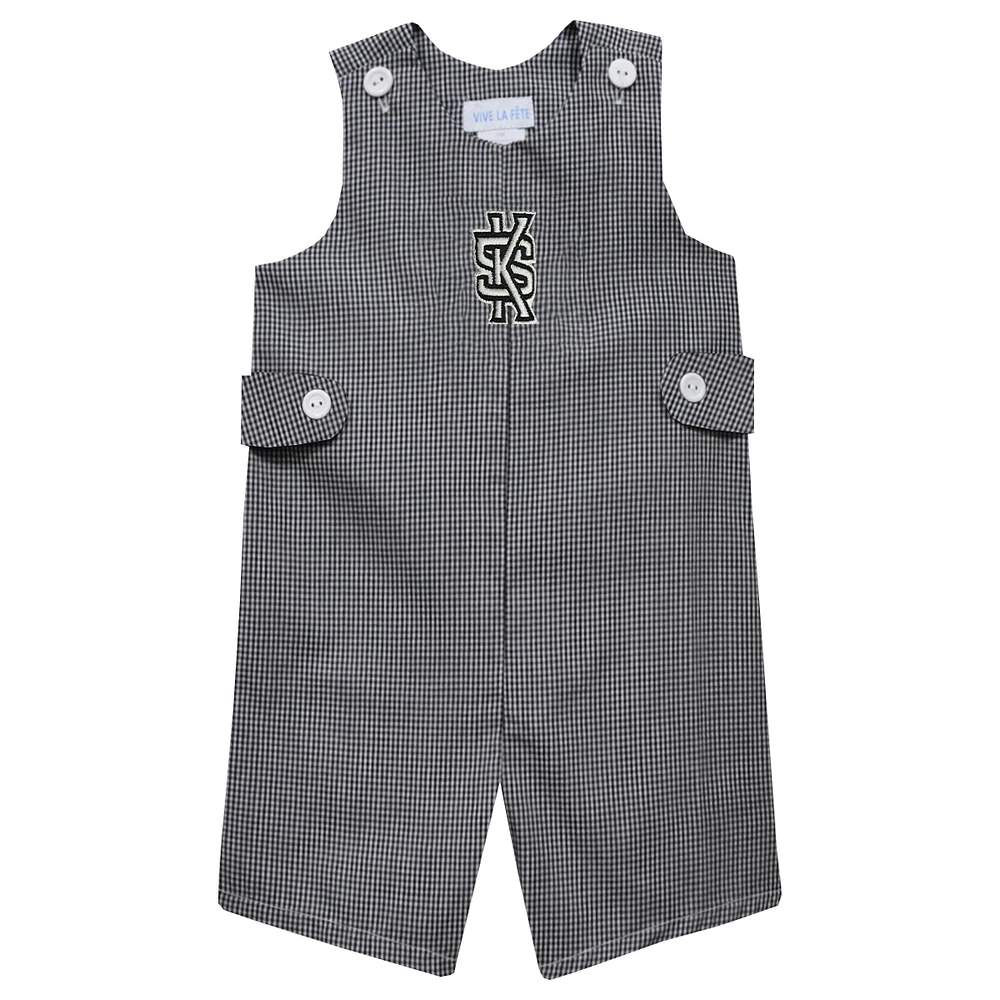 Toddler Vive La Fete Black Kennesaw State Owls Gingham Jon Romper