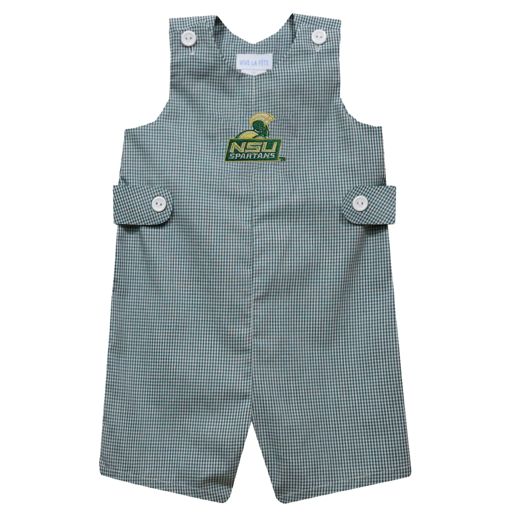 Toddler Vive La Fete Green Norfolk State Spartans Gingham Jon Romper