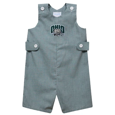 Toddler Vive La Fete Green Ohio Bobcats Gingham Jon Romper