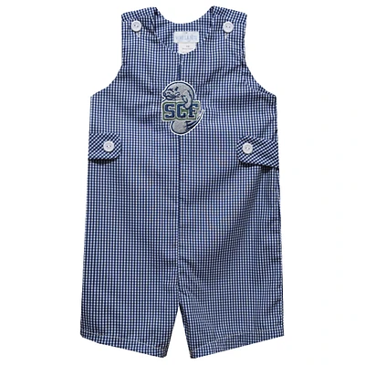 Toddler Vive La Fete Navy State College of Florida Manatee-Sarasota Gingham Jon Romper