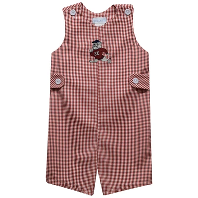 Toddler Vive La Fete Garnet South Carolina State Bulldogs Gingham Jon Romper
