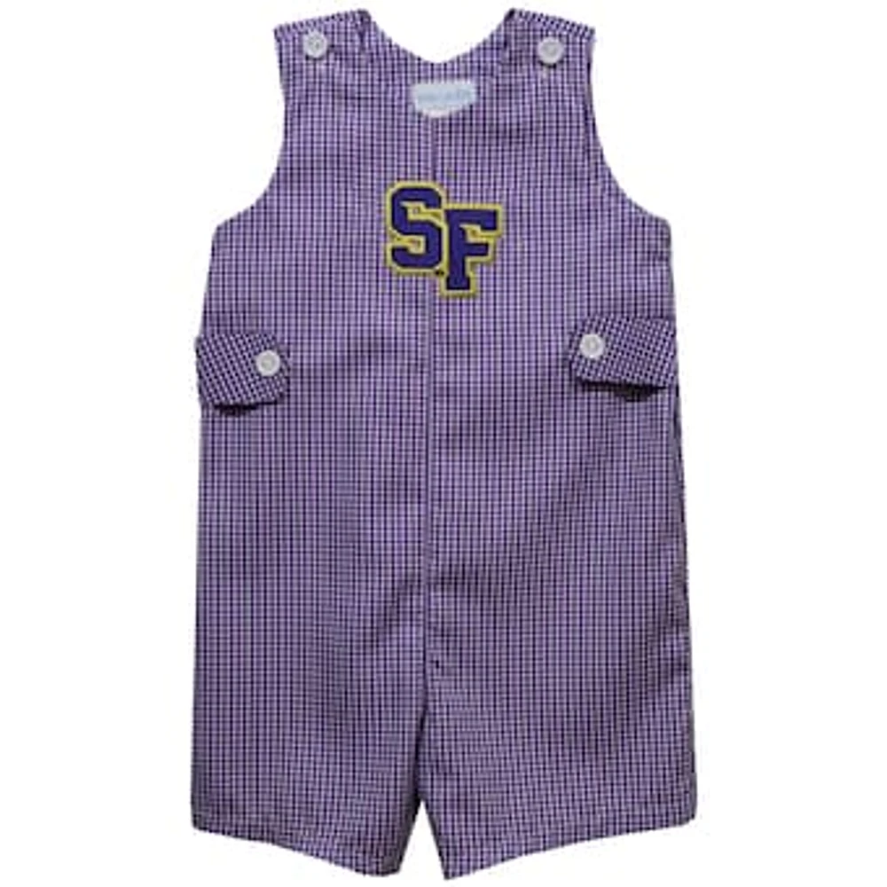 Toddler Vive La Fete Purple San Francisco State Gators Gingham Jon Romper