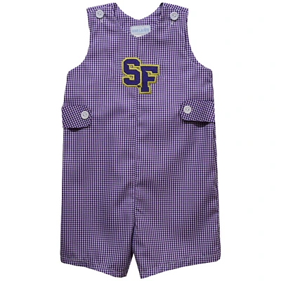 Toddler Vive La Fete Purple San Francisco State Gators Gingham Jon Romper
