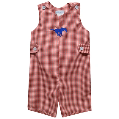 Toddler Vive La Fete Red SMU Mustangs Gingham Jon Romper