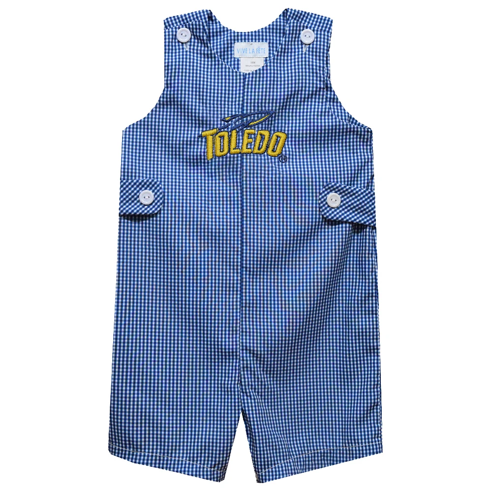 Toddler Vive La Fete Blue Toledo Rockets Gingham Jon Romper
