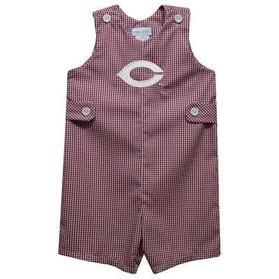 Toddler Vive La Fete Maroon UChicago Maroons Gingham Jon Romper