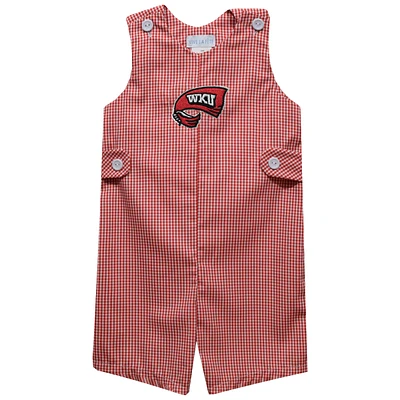 Toddler Vive La Fete Red Western Kentucky Hilltoppers Gingham Jon Romper